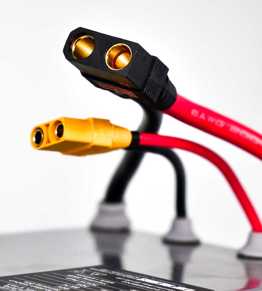 Sur Ron Light Bee 72V and 79V battery upgrades with smart BMS, anti-spark connectors, and copper or nickel welded cells