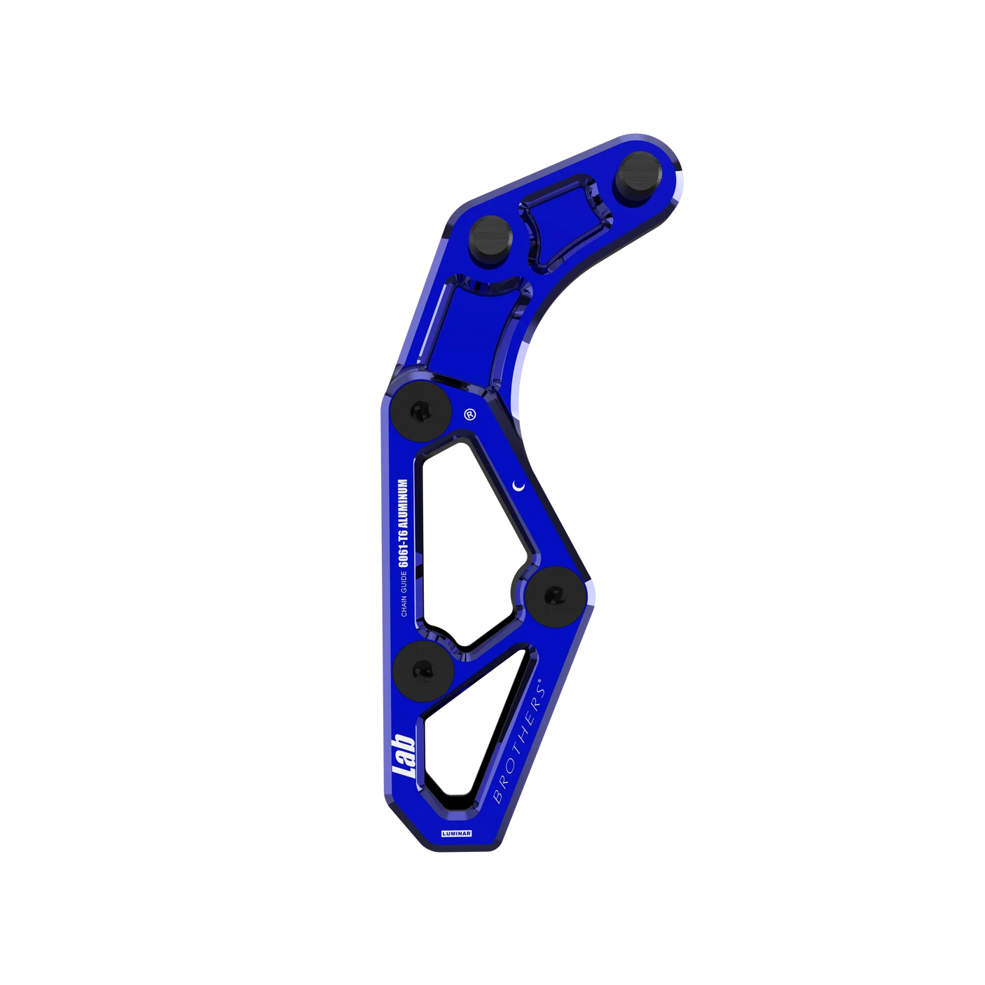 IZI Brothers chain guide body for Sur-Ron Light Bee swingarm - blue front view