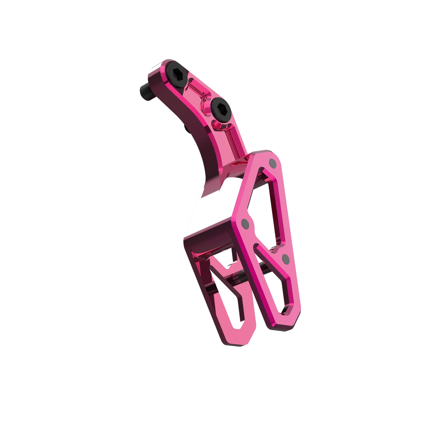IZI Brothers chain guide body for Sur-Ron Light Bee swingarm - pink interior view