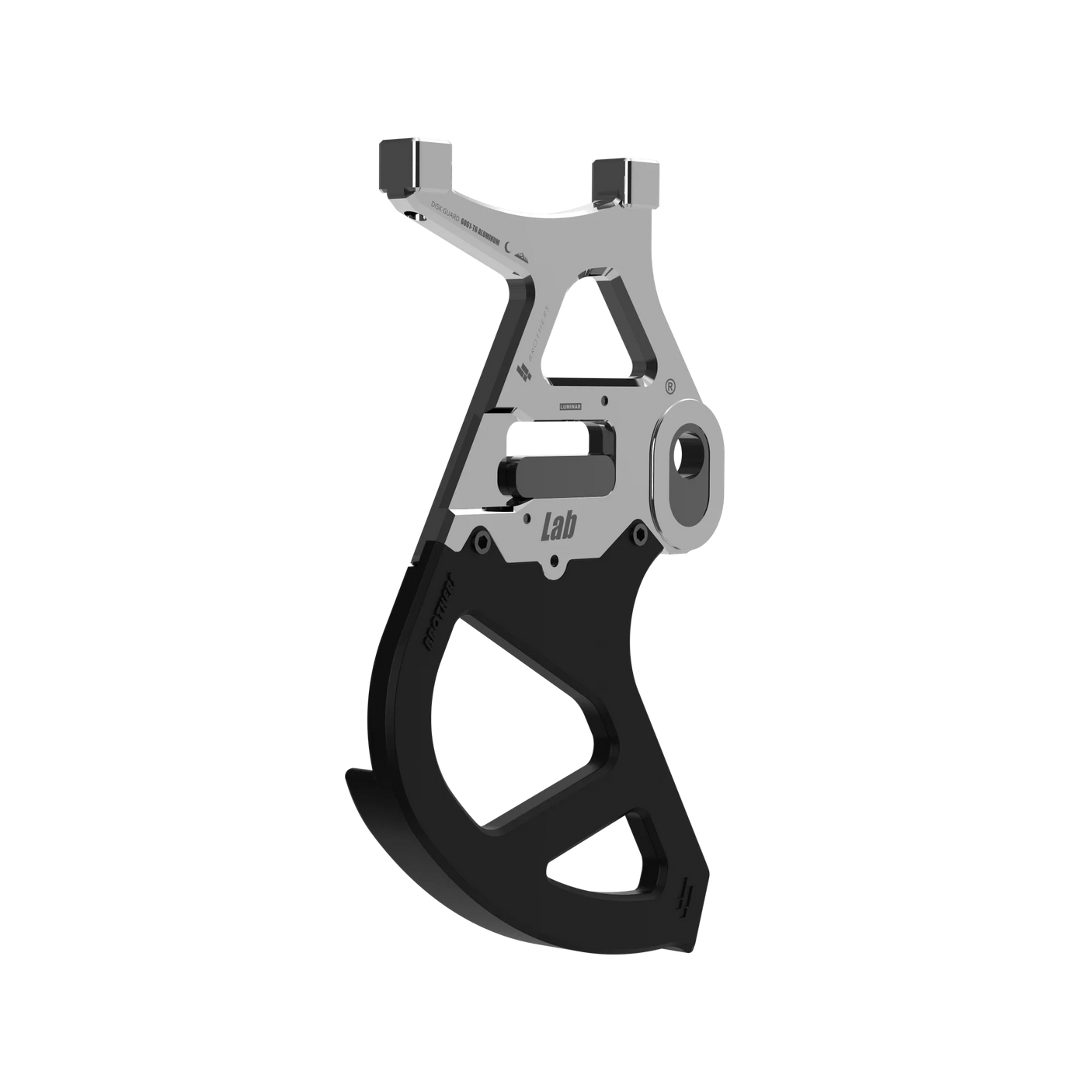 IZI Brothers Disk Guard for Sur-Ron Light Bee swingarm - raw side view 1/4