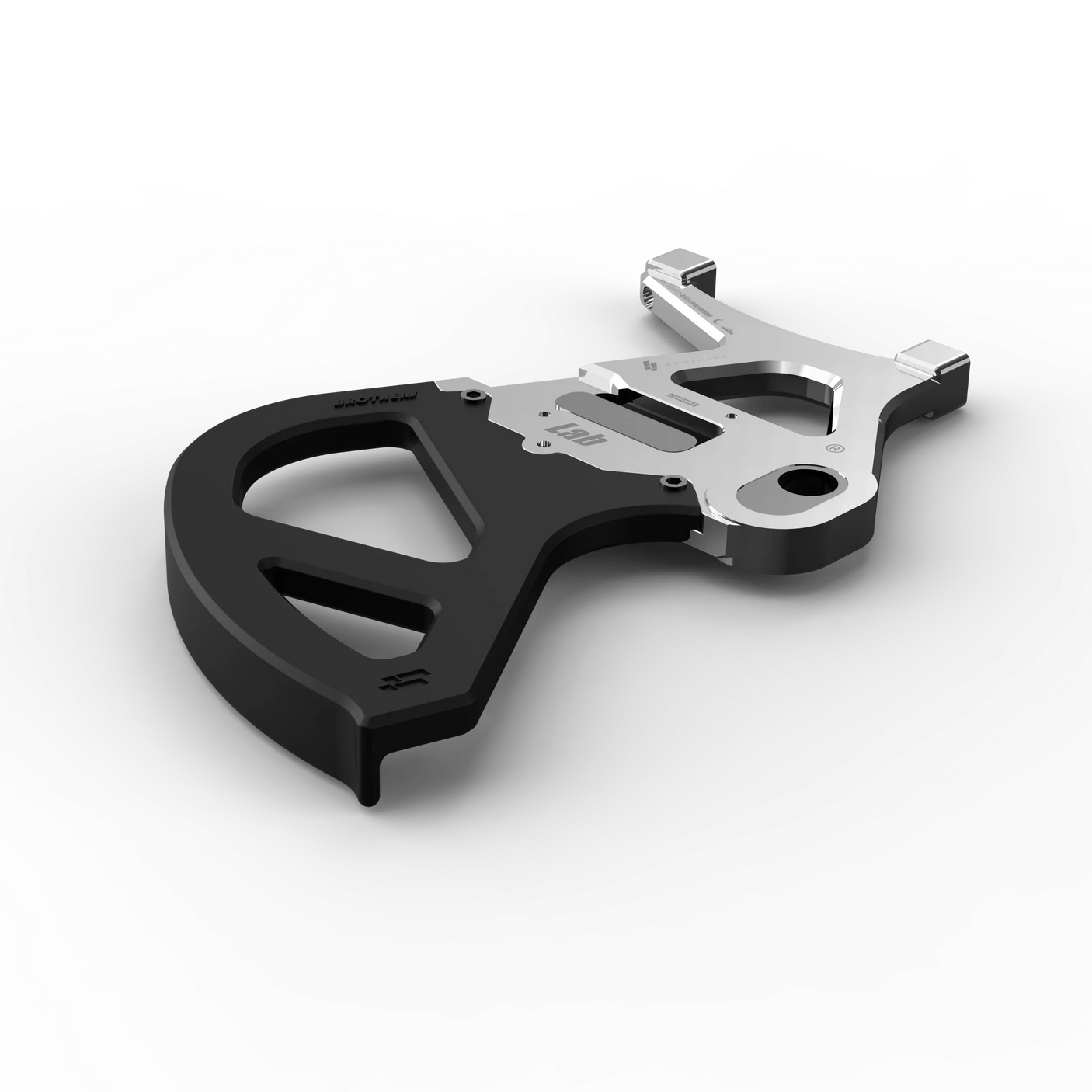 IZI Brothers Disk Guard for Sur-Ron Light Bee swingarm - raw angled view