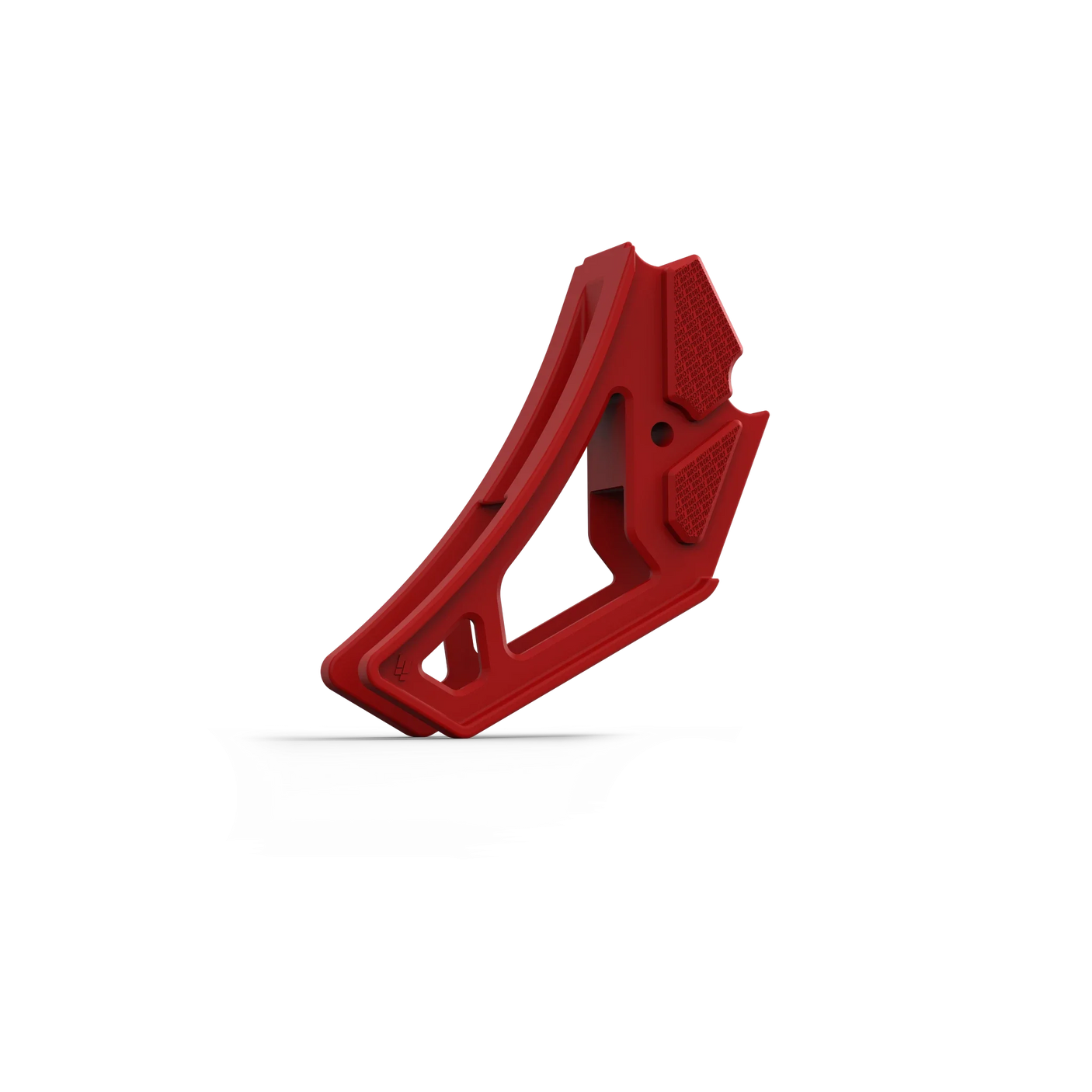 IZI Brothers nylon chain guide for Sur-Ron Light Bee swingarm - red front view