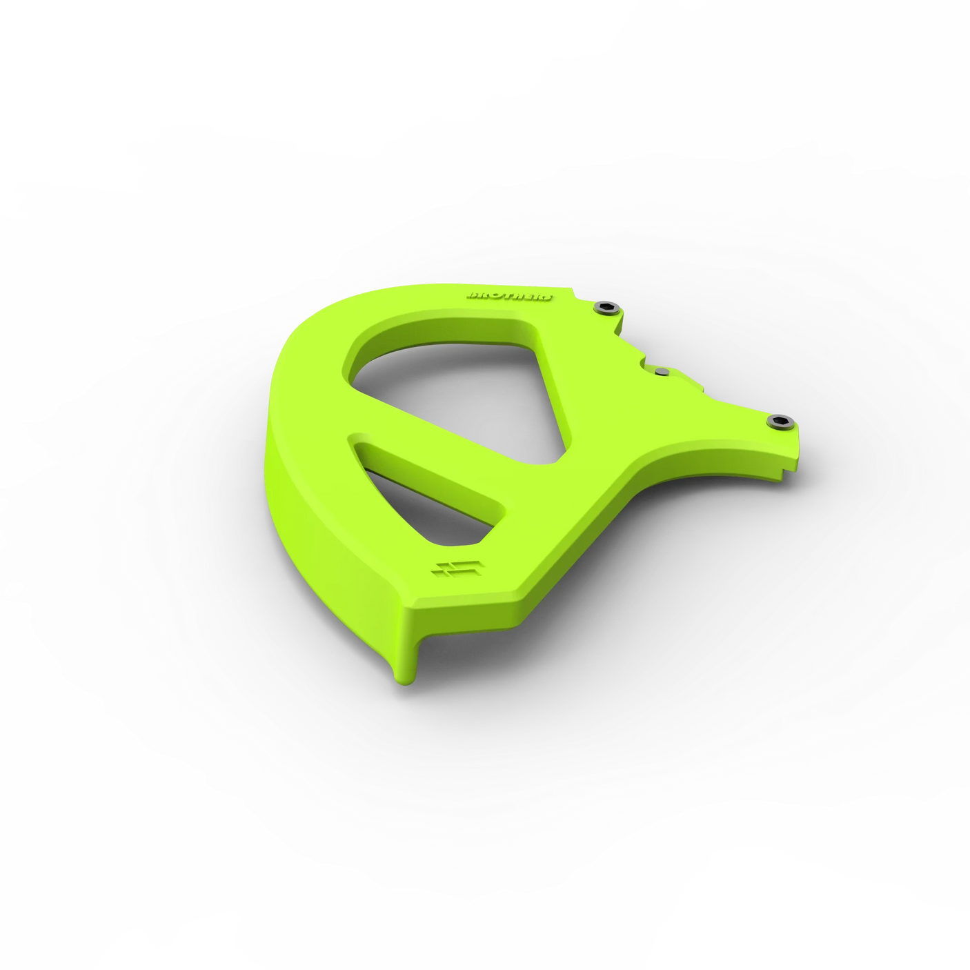 IZI Brothers Nylon Disk Guard for Sur-Ron Light Bee swingarm - green top angled view