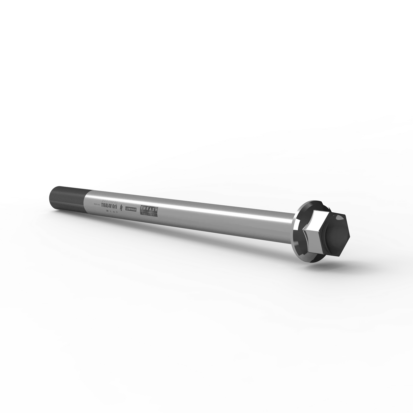IZI Brothers Rear Axle #1 for Sur-Ron LBX - raw 3/4 profile view