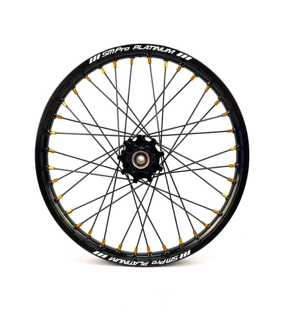 SM Pro Light Bee Wheelset – Black Rim and Golden Nipples - EVFREAKS SM Pro Light Bee Wheelset – Black Rim and Golden Nipples