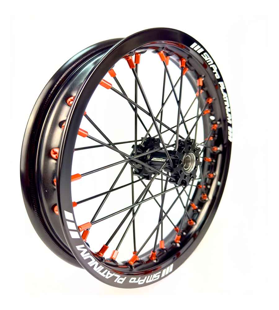 SM Pro Light Bee Wheelset – Black Rim and Orange Nipples - EVFREAKS SM Pro Light Bee Wheelset – Black Rim and Orange Nipples