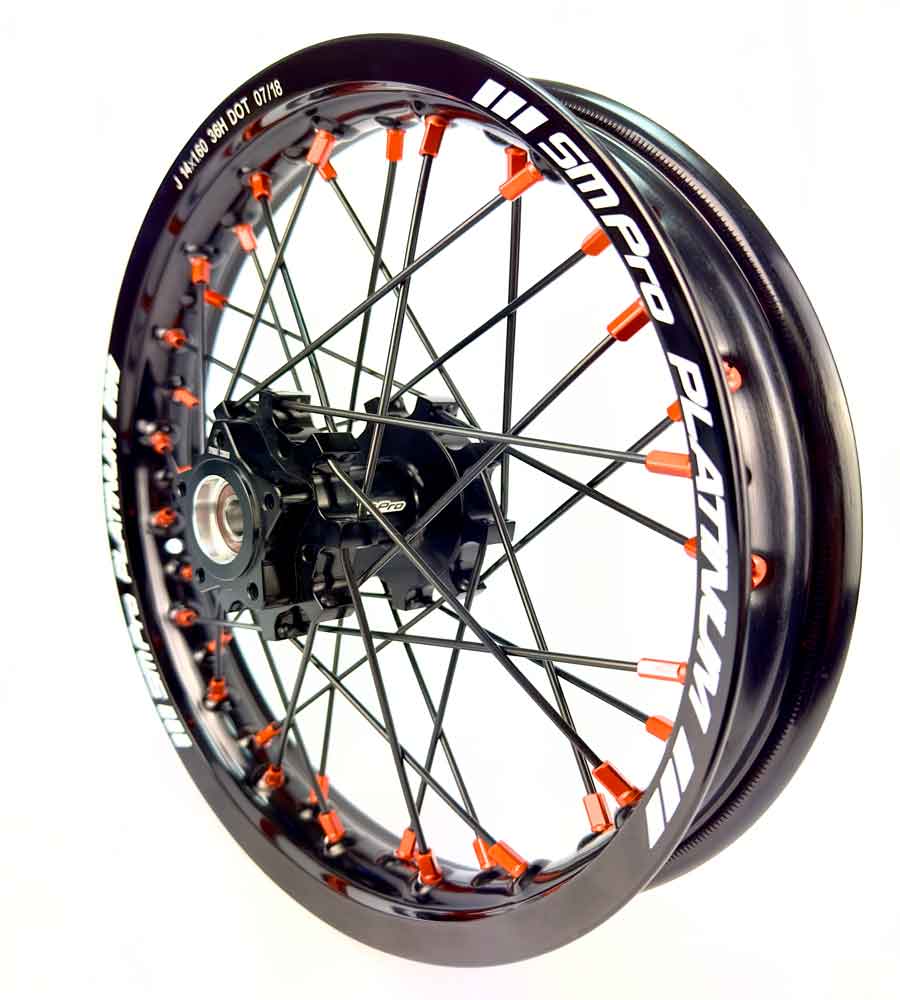SM Pro Light Bee Wheelset – Black Rim and Orange Nipples - EVFREAKS SM Pro Light Bee Wheelset – Black Rim and Orange Nipples