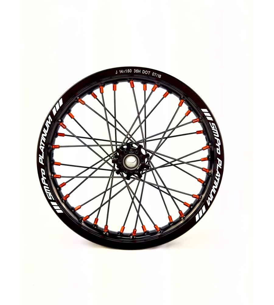 SM Pro Light Bee Wheelset – Black Rim and Orange Nipples - EVFREAKS SM Pro Light Bee Wheelset – Black Rim and Orange Nipples