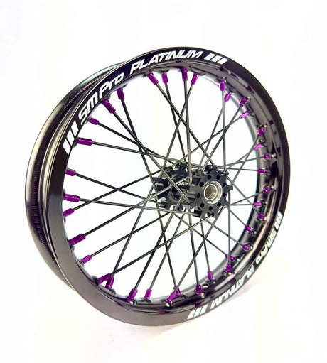 SM Pro Light Bee Wheelset – Black Rim and Purple Nipples - EVFREAKS SM Pro Light Bee Wheelset – Black Rim and Purple Nipples