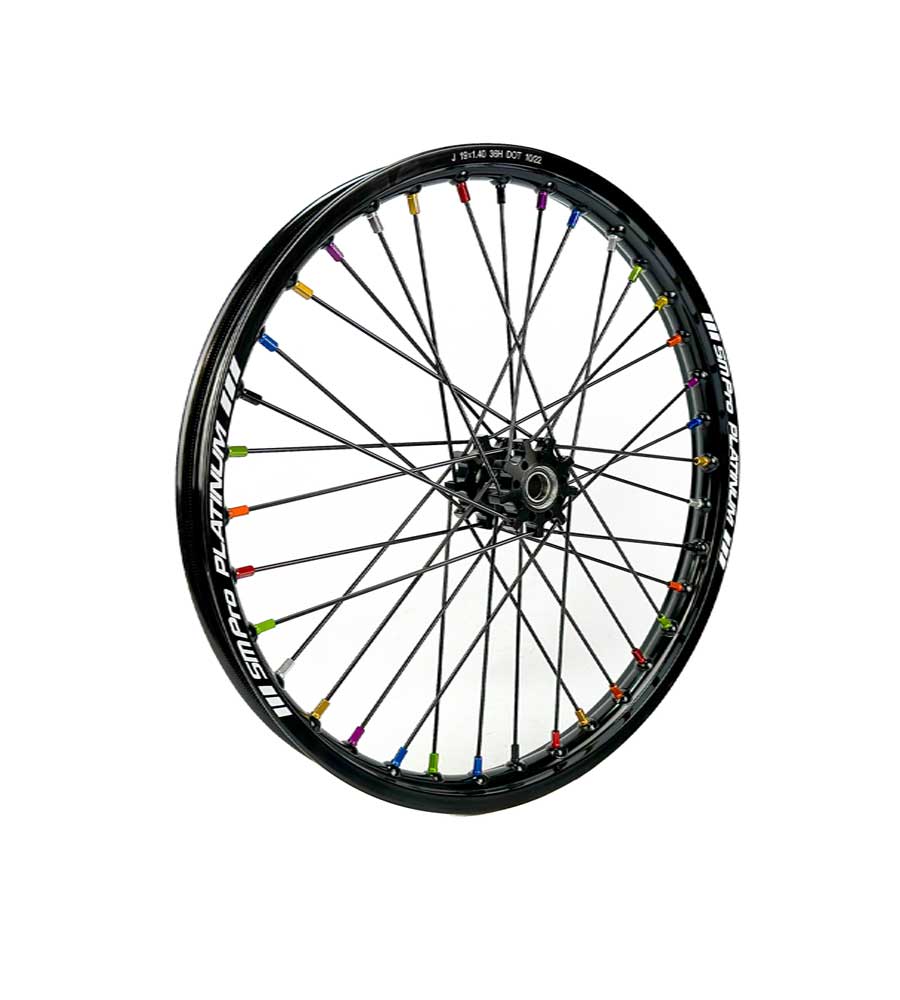 SM Pro Light Bee Wheelset – Black Rim and Rainbow Nipples - EVFREAKSSM Pro Light Bee Wheelset – Black Rim and Rainbow Nipples