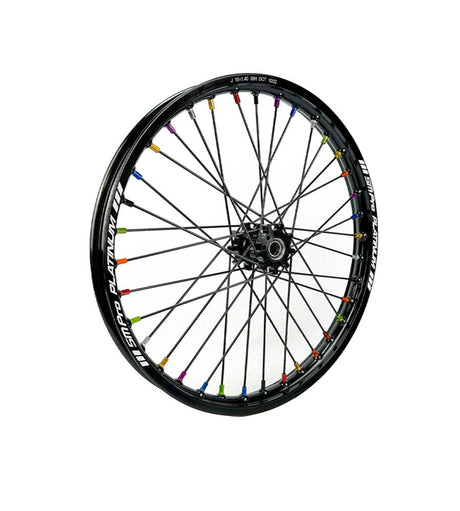 SM Pro Light Bee Wheelset – Black Rim and Rainbow Nipples - EVFREAKSSM Pro Light Bee Wheelset – Black Rim and Rainbow Nipples