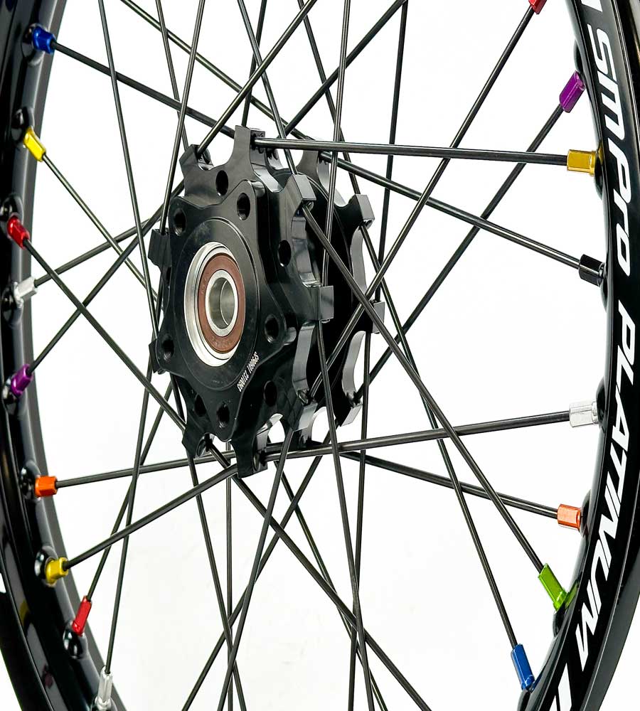 SM Pro Light Bee Wheelset – Black Rim and Rainbow Nipples - EVFREAKSSM Pro Light Bee Wheelset – Black Rim and Rainbow Nipples