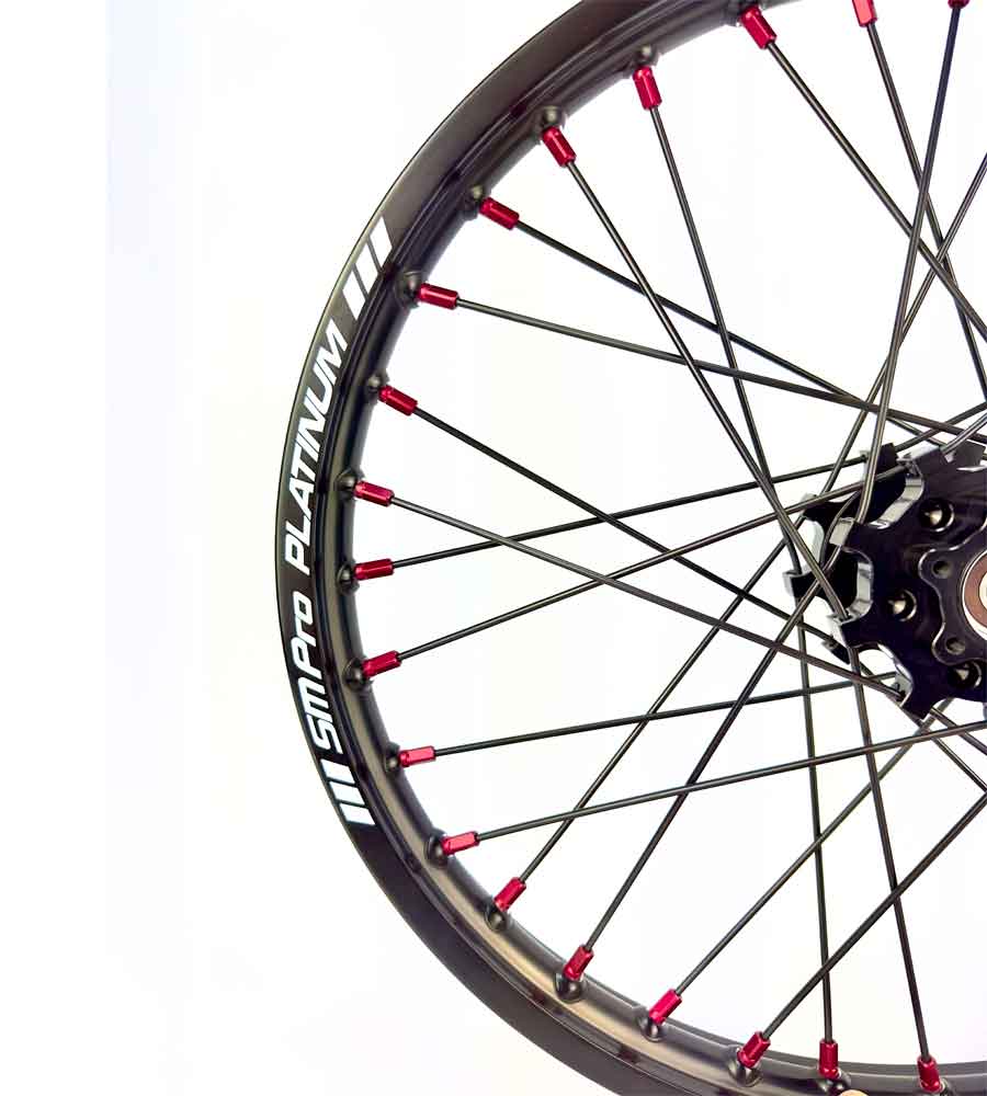 SM Pro Light Bee Wheelset – Black Rim and Red Nipples - EVFREAKS SM Pro Light Bee Wheelset – Black Rim and Red Nipples