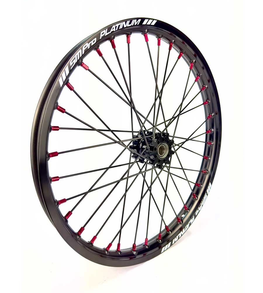 SM Pro Light Bee Wheelset – Black Rim and Red Nipples - EVFREAKS SM Pro Light Bee Wheelset – Black Rim and Red Nipples