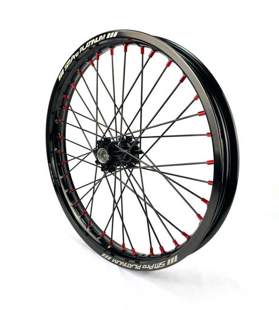 SM Pro Light Bee Wheelset – Black Rim and Red Nipples - EVFREAKS SM Pro Light Bee Wheelset – Black Rim and Red Nipples