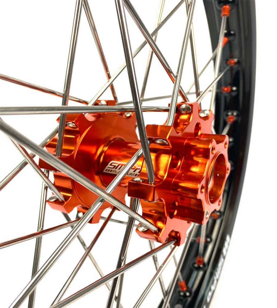 SM Pro Light Bee Wheelset – Ornage Hubs and Orange Nipples - EVFREAKS SM Pro Light Bee Wheelset – Ornage Hubs and Orange Nipples