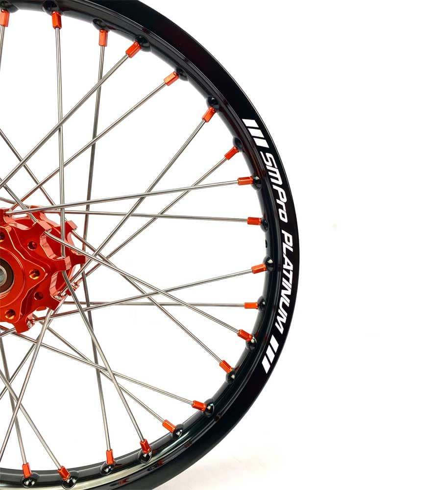 SM Pro Light Bee Wheelset – Ornage Hubs and Orange Nipples - EVFREAKS SM Pro Light Bee Wheelset – Ornage Hubs and Orange Nipples