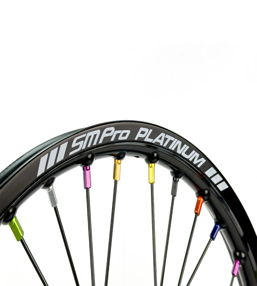 SM Pro Light Bee Wheelset – Purple Black Hub and Rainbow Nipples - EVFREAKS SM Pro Light Bee Wheelset – Purple Black Hub and Rainbow Nipples