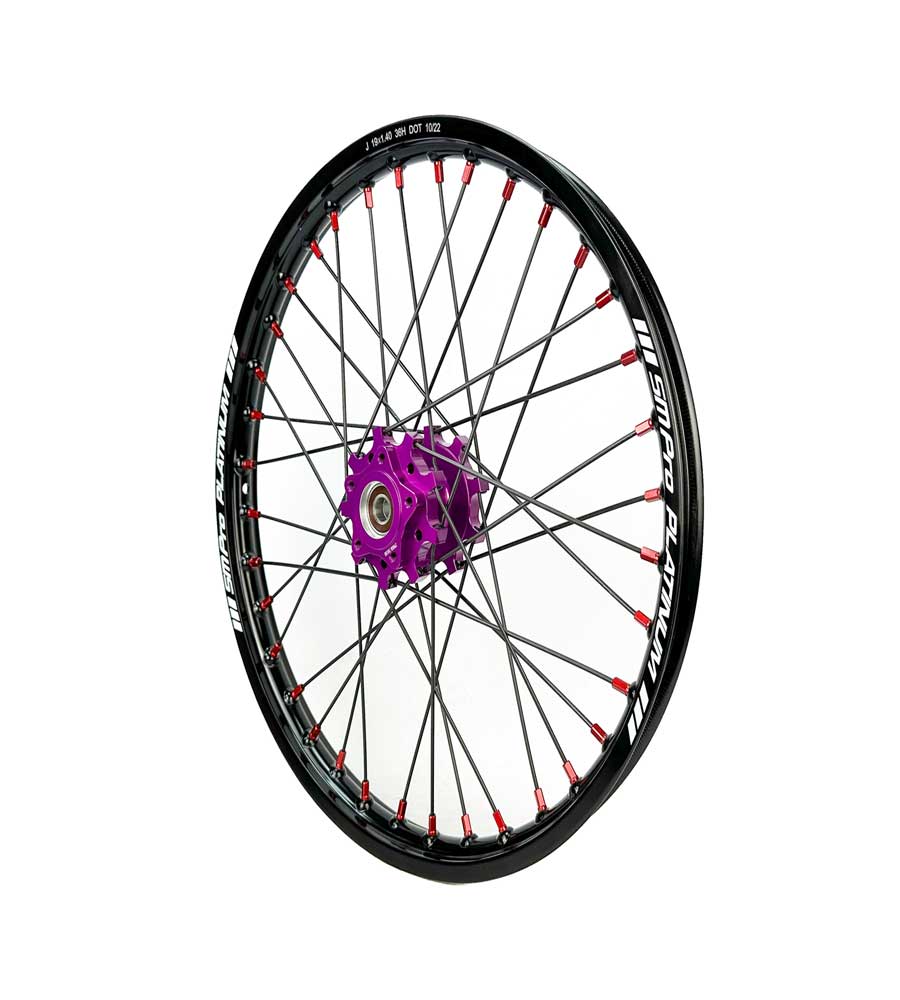 SM Pro Light Bee Wheelset – Purple Black Hub and Red Nipples - EVFREAKS SM Pro Light Bee Wheelset – Purple Black Hub and Red Nipples