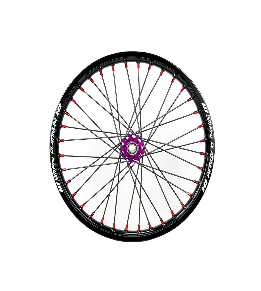 SM Pro Light Bee Wheelset – Purple Black Hub and Red Nipples - EVFREAKS SM Pro Light Bee Wheelset – Purple Black Hub and Red Nipples
