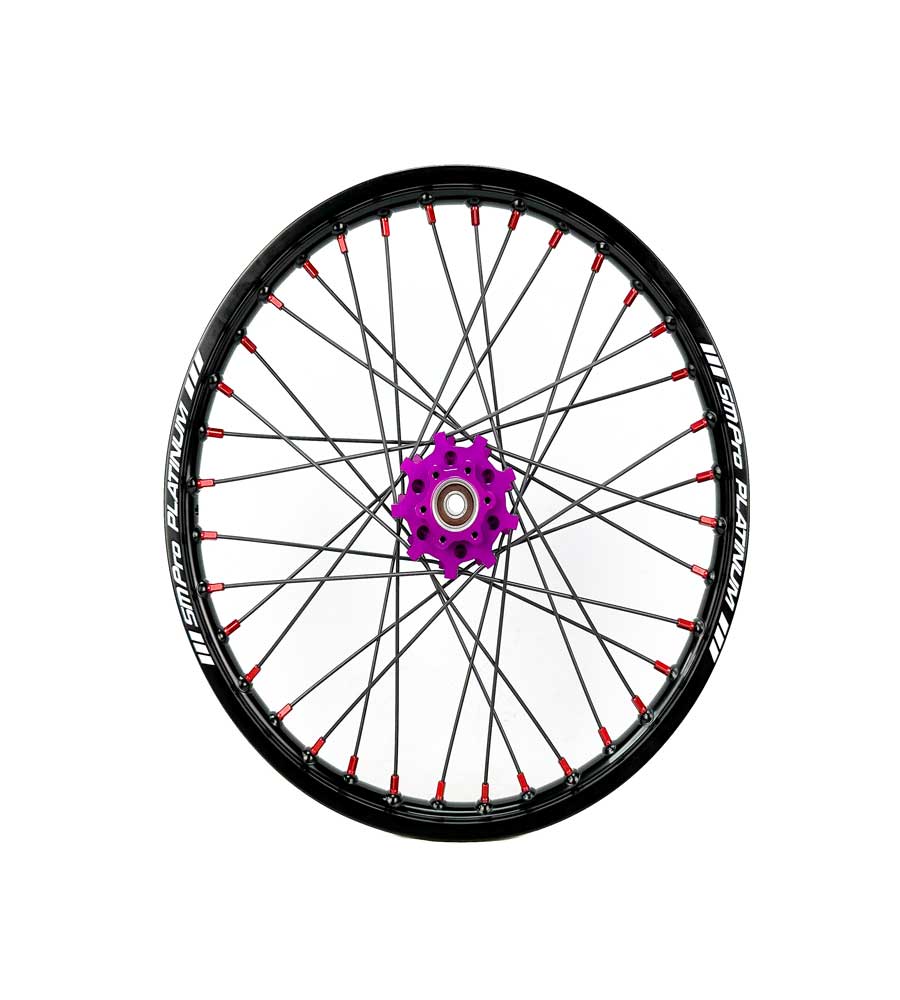 SM Pro Light Bee Wheelset – Purple Black Hub and Red Nipples - EVFREAKS SM Pro Light Bee Wheelset – Purple Black Hub and Red Nipples