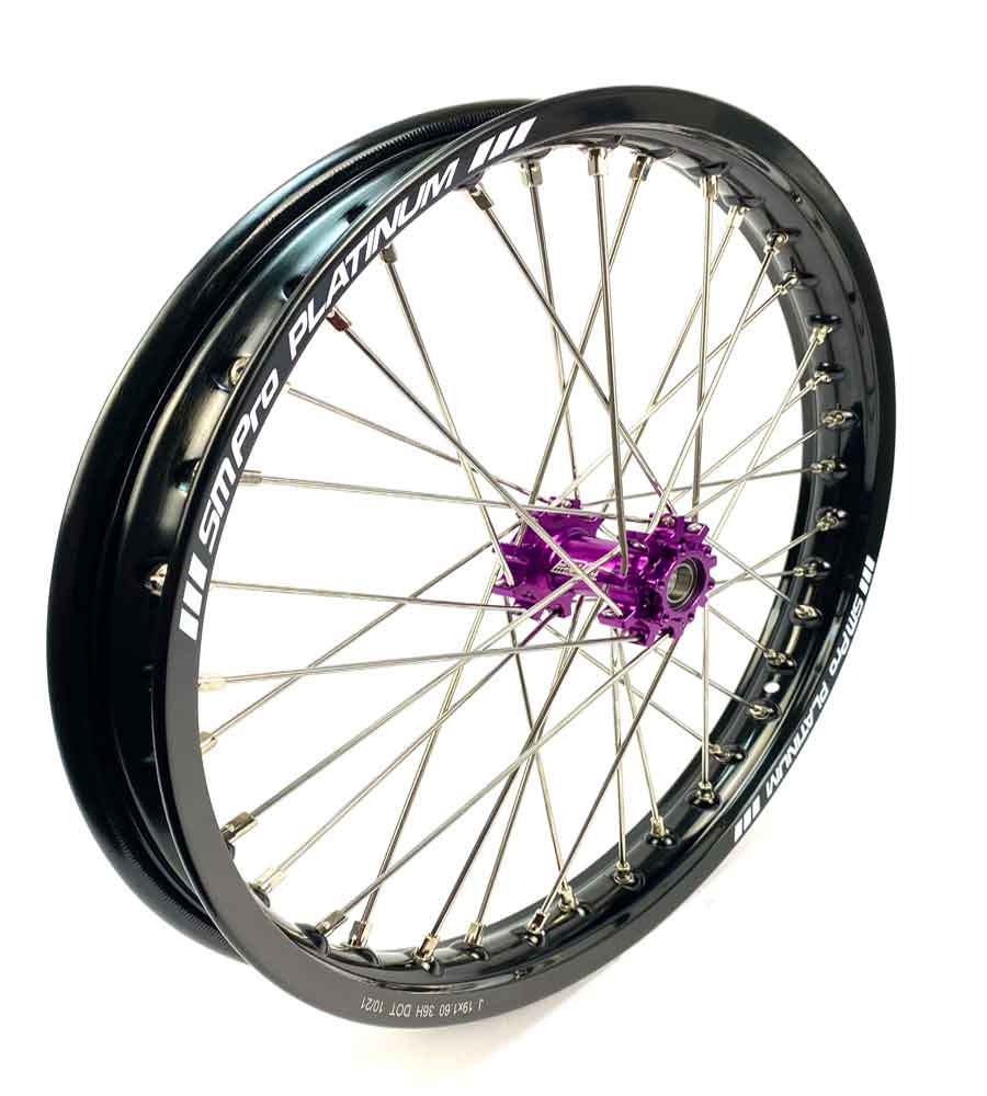 SM Pro Light Bee Wheelset – Purple Black Hub and Silver Nipples - EVFREAKSSM Pro Light Bee Wheelset – Purple Black Hub and Silver Nipples