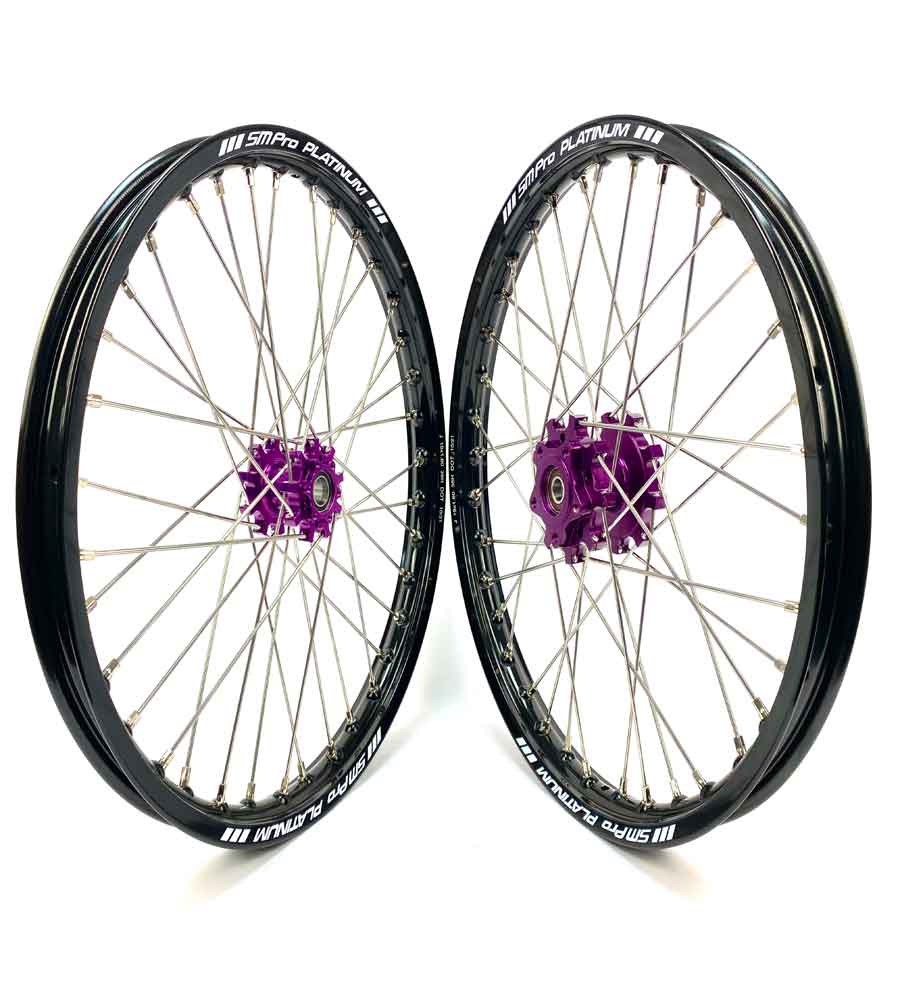 SM Pro Light Bee Wheelset – Purple Black Hub and Silver Nipples - EVFREAKSSM Pro Light Bee Wheelset – Purple Black Hub and Silver Nipples