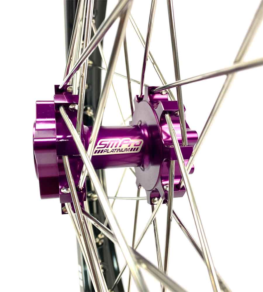SM Pro Light Bee Wheelset – Purple Black Hub and Silver Nipples - EVFREAKSSM Pro Light Bee Wheelset – Purple Black Hub and Silver Nipples