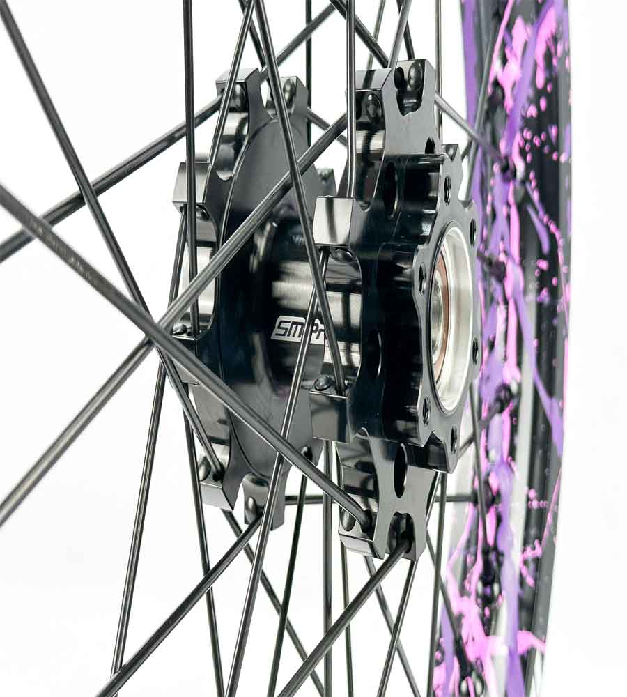 SM Pro Light Bee Wheelset – Splatterkote and Black Nipples - EVFREAKS SM Pro Light Bee Wheelset – Splatterkote and Black Nipples