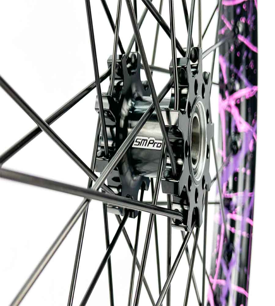 SM Pro Light Bee Wheelset – Splatterkote and Black Nipples - EVFREAKS SM Pro Light Bee Wheelset – Splatterkote and Black Nipples