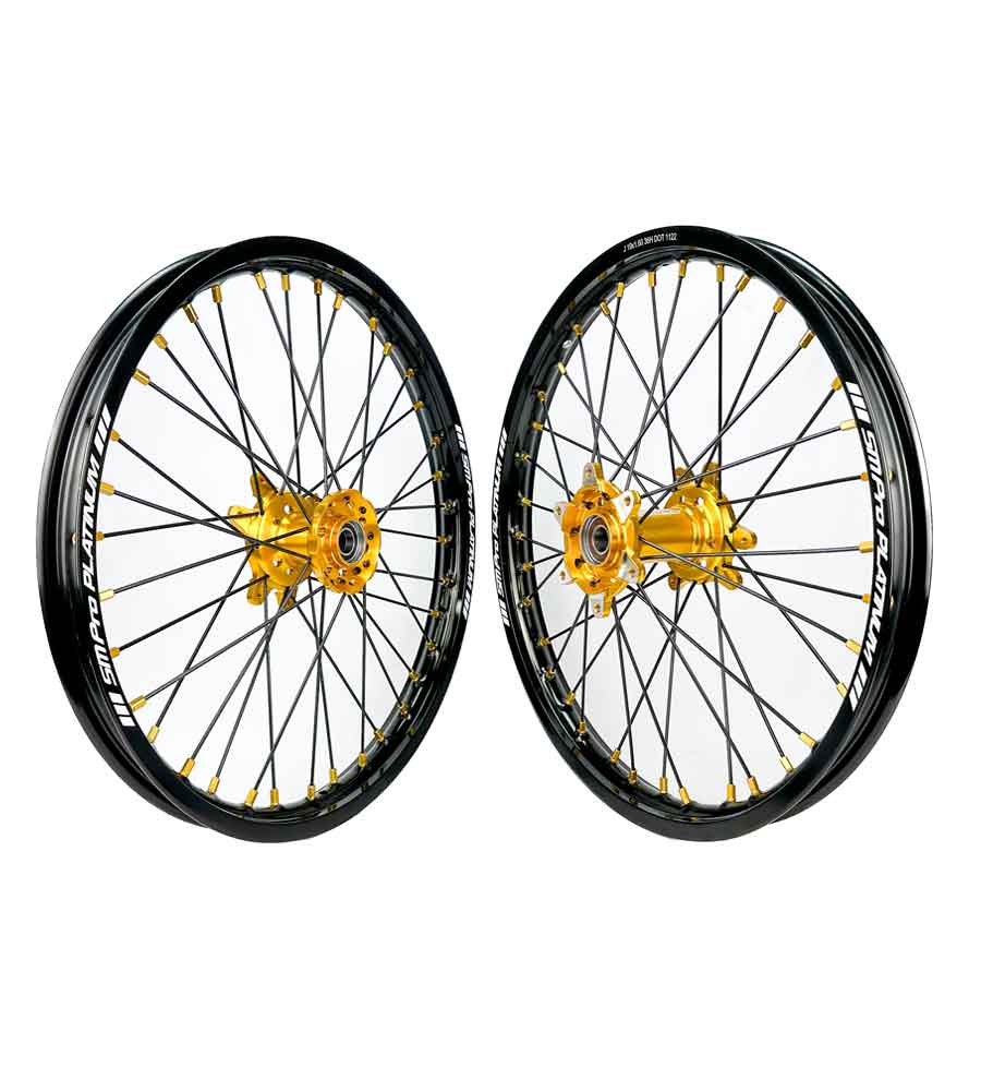 SM Pro Ultra Bee Wheels – Gold Hubs and Black Spokes - EVFREAKSSM Pro Ultra Bee Wheels – Gold Hubs and Black Spokes