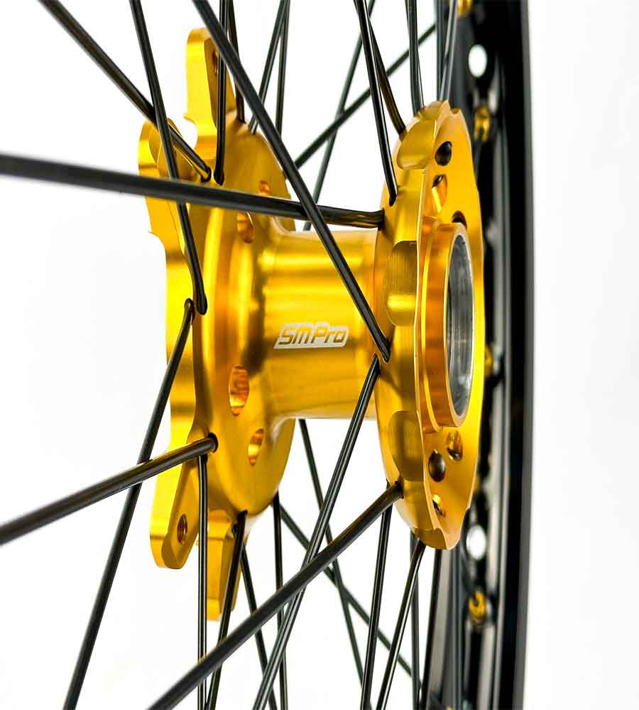 SM Pro Ultra Bee Wheels – Gold Hubs and Black Spokes - EVFREAKSSM Pro Ultra Bee Wheels – Gold Hubs and Black Spokes