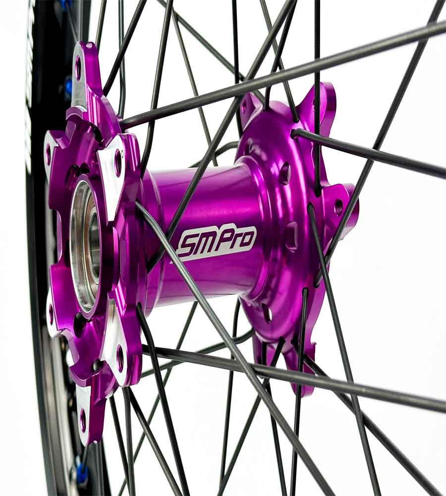SM Pro Ultra Bee Wheels – Purple Hubs and Black Spokes - EVFREAKSSM Pro Ultra Bee Wheels – Purple Hubs and Black Spokes