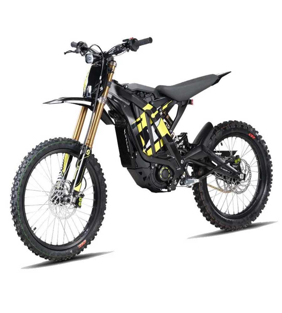 Custom built Sur Ron and Talaria electric bikes with upgraded controllers, batteries, wheels, and CNC components