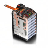 Cutaway of the VTB Pegasus 96V battery showing 21700 cells, busbars and BMS