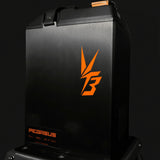 VTB Pegasus 96V battery in black with orange VTB logo, side view
