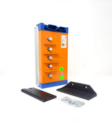 ASI BAC8000 controller front view with mounting brackets and bolts for Sur-Ron Light Bee
