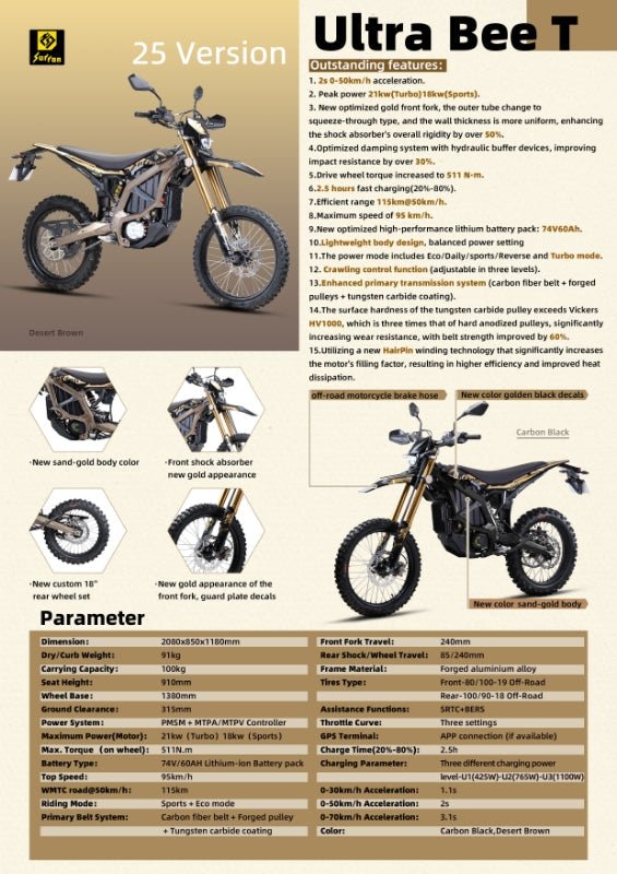 Electric Motorcycle Surron Ultra Bee - Off Road 2025 - EVFREAKSElectric Motorcycle Surron Ultra Bee - Off Road 2025