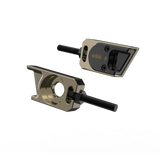 IZI Brothers axle blocks for Sur-Ron Light Bee swingarm - copper exterior front view