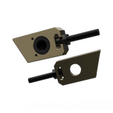 IZI Brothers axle blocks for Sur-Ron Light Bee swingarm - copper interior front view