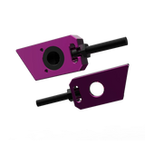 IZI Brothers axle blocks for Sur-Ron Light Bee swingarm - pink interior front view