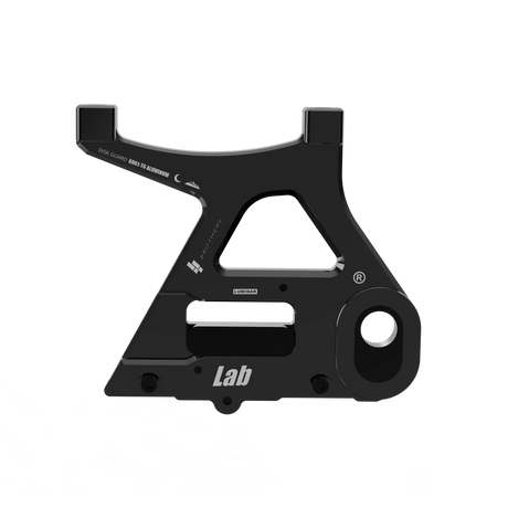 IZI Brothers caliper mount for Sur-Ron Light Bee swingarm - black front exterior view
