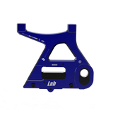 IZI Brothers caliper mount for Sur-Ron Light Bee swingarm - blue exterior front view