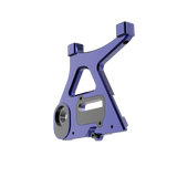 IZI Brothers caliper mount for Sur-Ron Light Bee swingarm - blue 3/4 interior side view