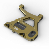 IZI Brothers caliper mount for Sur-Ron Light Bee swingarm - copper top-down exterior view