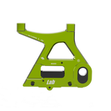 IZI Brothers caliper mount for Sur-Ron Light Bee swingarm - green exterior front view