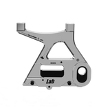 IZI Brothers caliper mount for Sur-Ron Light Bee swingarm - raw exterior front view