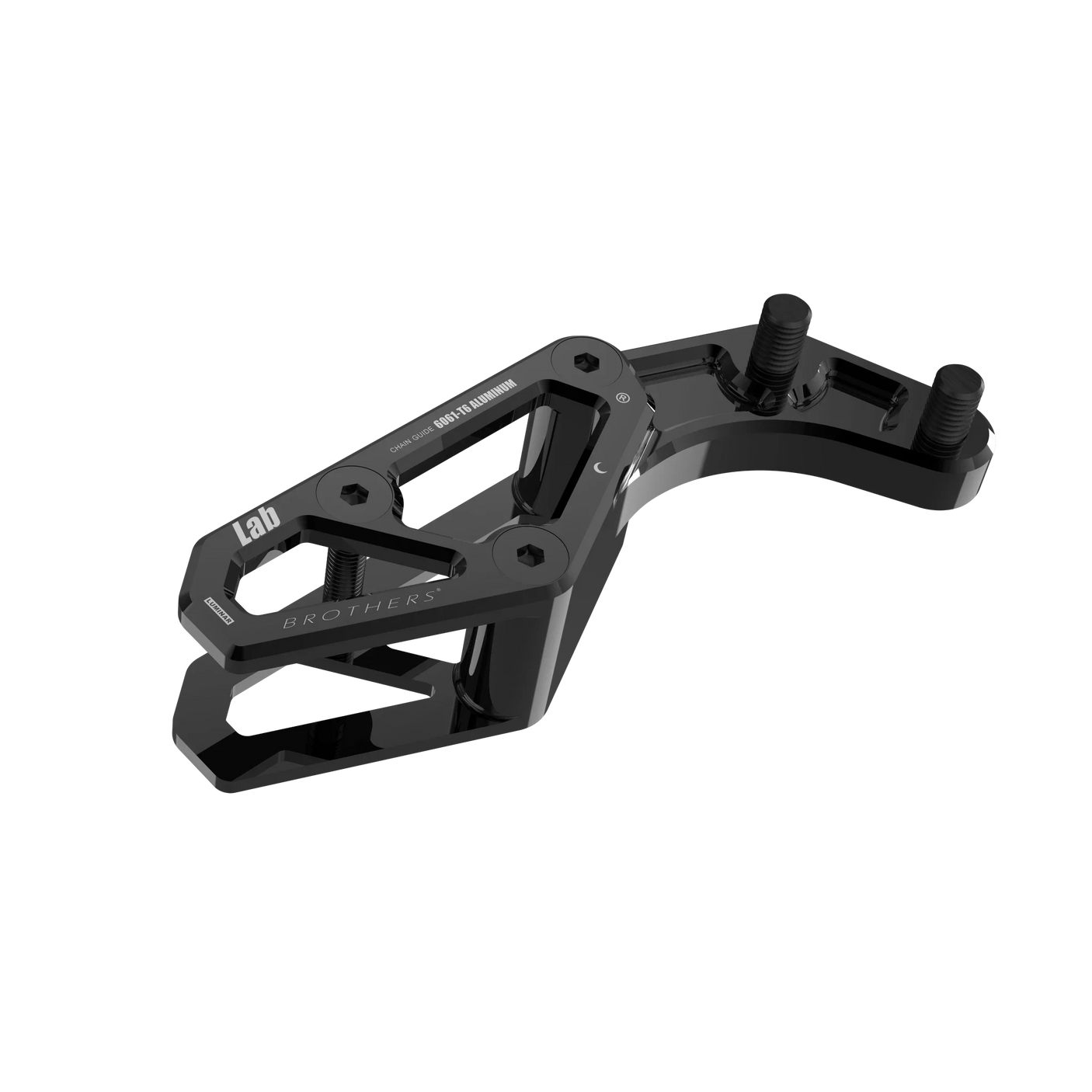 IZI Brothers chain guide body for Sur-Ron Light Bee swingarm - black top-down front view