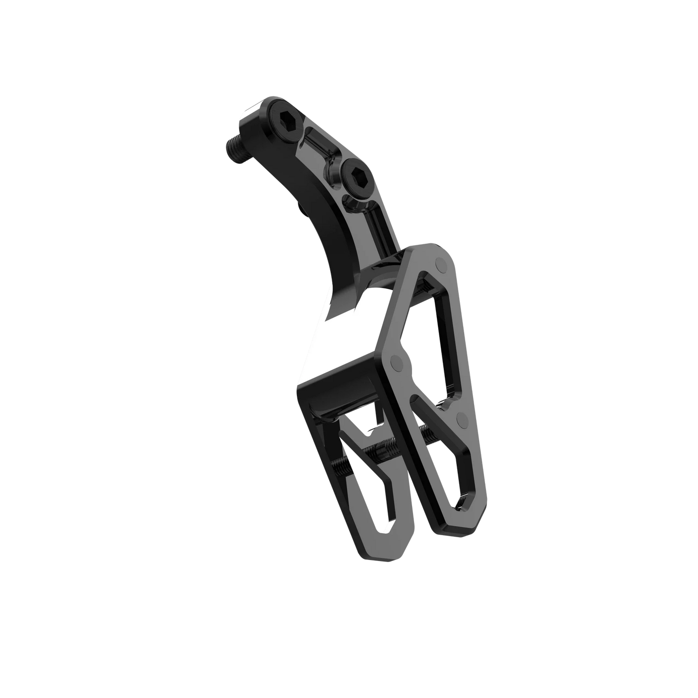 IZI Brothers chain guide body for Sur-Ron Light Bee swingarm - black inner side view