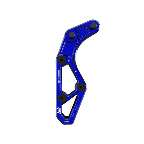 IZI Brothers chain guide body for Sur-Ron Light Bee swingarm - blue front view